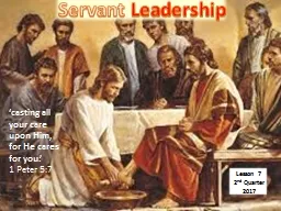 Servant  Leadership Lesson 7