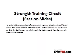 Strength Training Circuit
