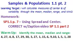 Samples & Populations 1.1 pt. 2