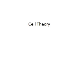 Cell Theory Wacky History of Cell Theory