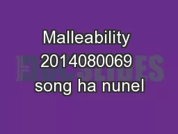 Malleability 2014080069 song ha nunel
