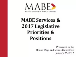MABE Services & 2017