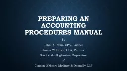 Preparing An Accounting