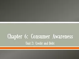 Chapter  6:  Consumer Awareness