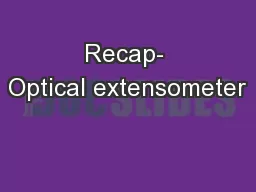 Recap- Optical extensometer