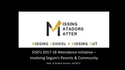 Miss SISD’s 2017-18 Attendance