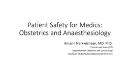 Patient Safety for Medics: