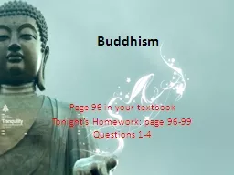 Buddhism Page 96 in your textbook