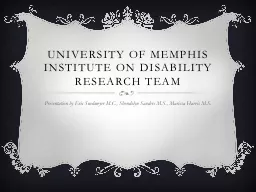 University of Memphis institute on disability