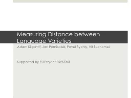 Measuring Distance between Language Varieties