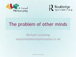 The problem of other minds