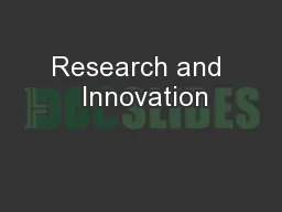Research and  Innovation