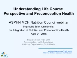 Understanding Life Course Perspective and Preconception Health