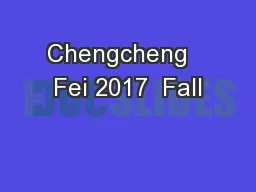 Chengcheng   Fei 2017  Fall