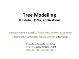 Tree  Modelling TLS data, QSMs
