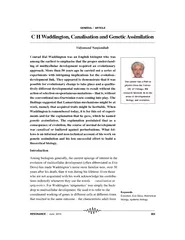 RESONANCE XQH GENERAL ARTICLE C H Waddington Canalisa