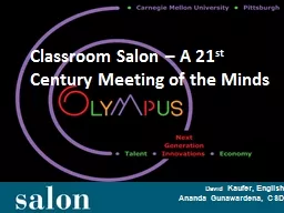 Classroom Salon – A 21
