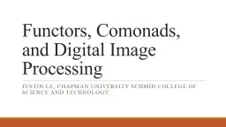 Functors, Comonads, and Digital Image Processing