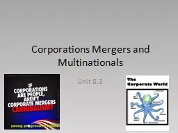Corporations Mergers and Multinationals