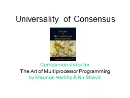 Universality of Consensus