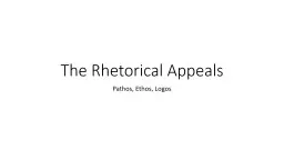 The Rhetorical Appeals Pathos