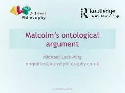 Malcolm’s ontological argument