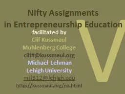 V Nifty Assignments in Entrepreneurship