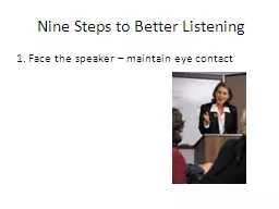 Nine Steps to Better Listening