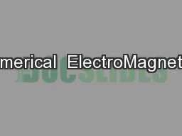 Numerical  ElectroMagnetics