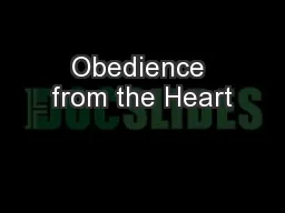 Obedience from the Heart