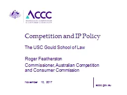 Competition and IP Policy