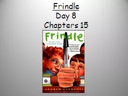 Frindle Day 8 Chapters 15