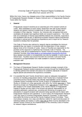 University Code of Practice for Research Degree Candid