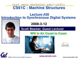 Scott Beamer,  Guest Lecturer