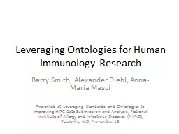 Leveraging Ontologies for Human Immunology Research