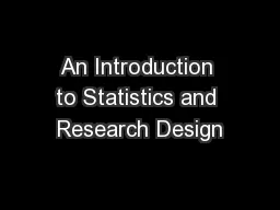 An Introduction to Statistics and Research Design