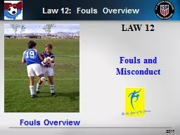 LAW 12               Fouls and Misconduct