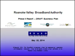 May 30, 2014 Roanoke Valley Broadband Authority