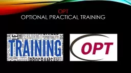OPT Optional Practical training