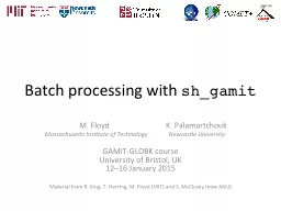 Batch processing with  sh_gamit