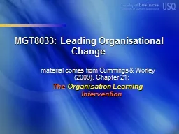 MGT8033:  Leading Organisational