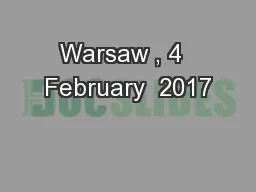 Warsaw , 4  February  2017