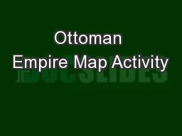 Ottoman Empire Map Activity