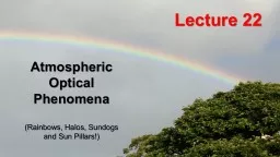 Atmospheric Optical Phenomena