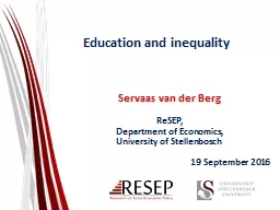 Education and inequality