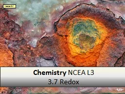 2013 NCEA Chemistry 3.7 Redox AS 91393