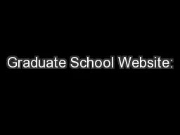 Graduate School Website: