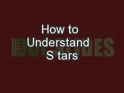 How to Understand  S tars