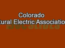 Colorado Rural Electric Association