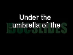 Under the umbrella of the